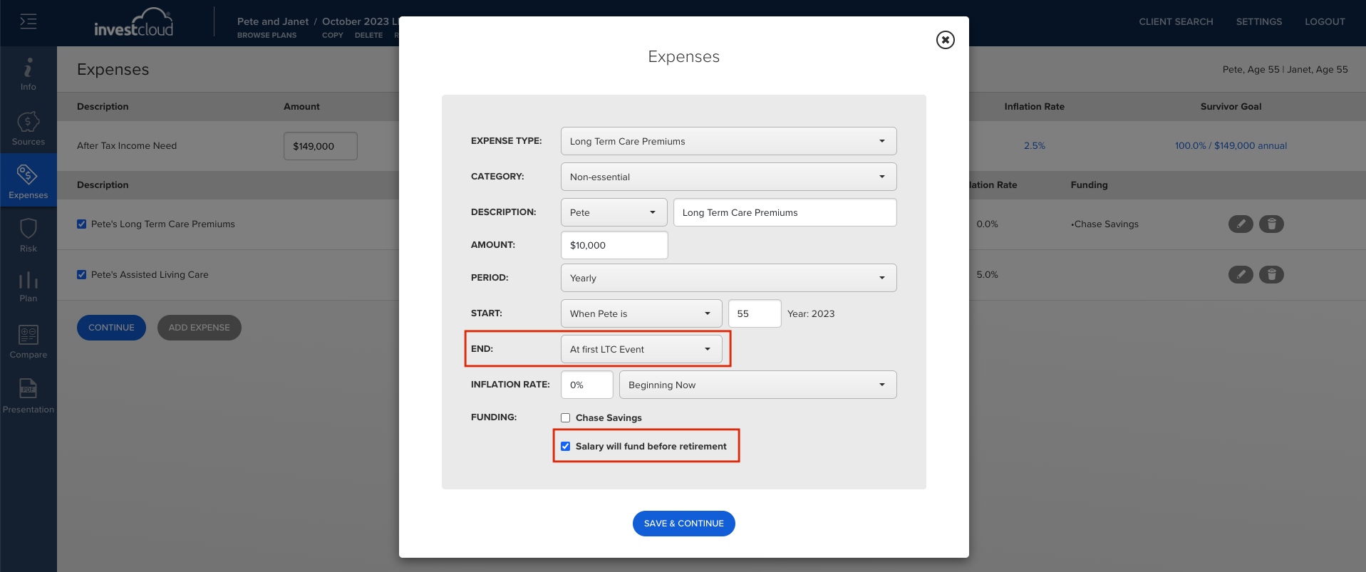 3. Default LI w:LTC expenses tab.png